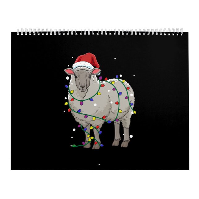 Funny Sheep Christmas Santa Claus Gift Kalender (Titelbild)