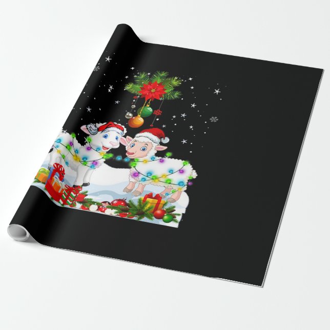 Funny Sheep Christmas Tree Xmas Animal Gift Geschenkpapier (Ungerollt)