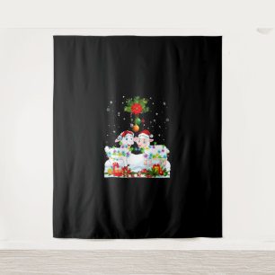 Funny Sheep Christmas Tree Xmas Animal Gift Wandteppich