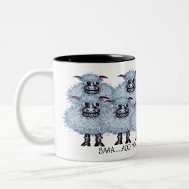 Funny Sheep Design Mug Zweifarbige Tasse