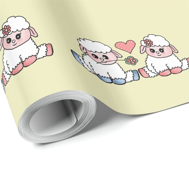 funny sheep geschenkpapier (Rolleneckpunkt)