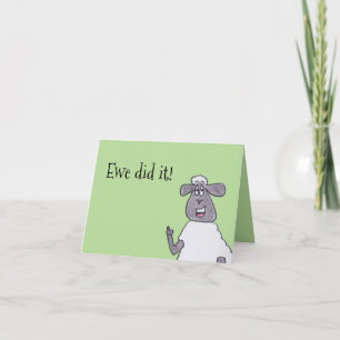 Funny Sheep gratulation Card Karte