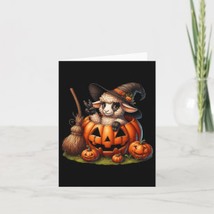 Funny Sheep Hexe Pumpkin Halloween Mens Womens Ki Karte
