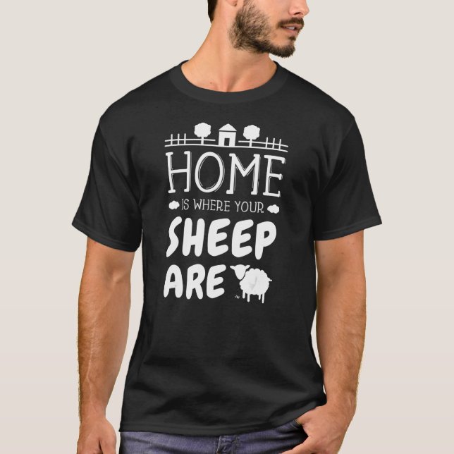 Funny Sheep I Animal Lamb Bauer Farm T-Shirt (Vorderseite)