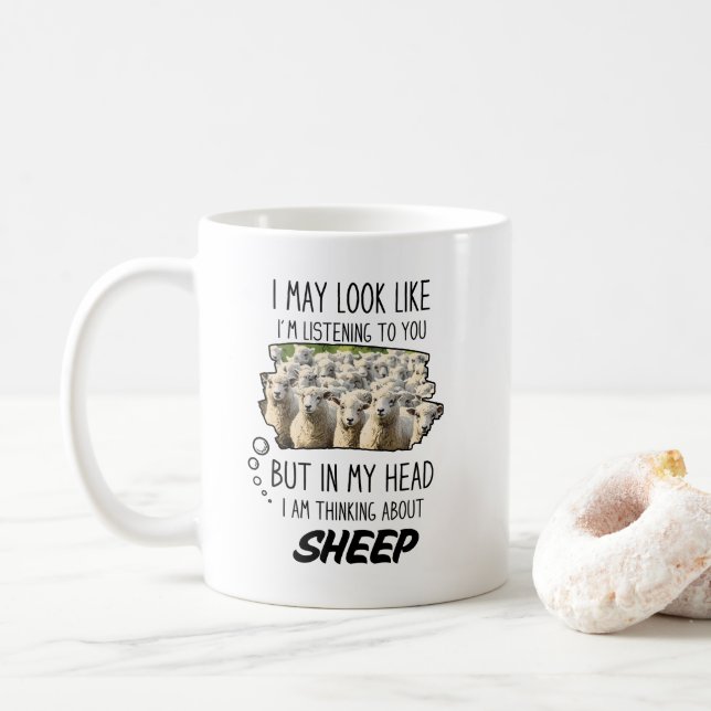 Funny Sheep Lover Tasse (Mit Donut)