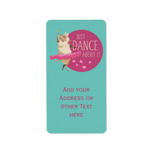 Funny Sheep Message - Dance about It 1 Adressaufkleber