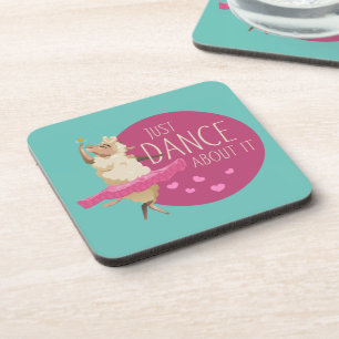 Funny Sheep Message - Dance about It 1 Getränkeuntersetzer