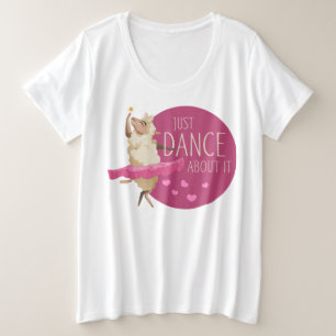 Funny Sheep Message - Dance about It 1 Große Größe T-Shirt