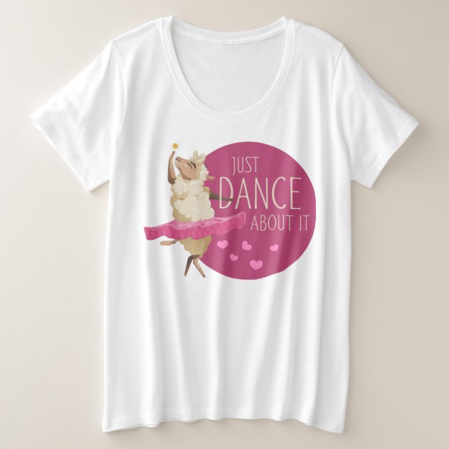 Funny Sheep Message - Dance about It 1 Große Größe T-Shirt (Design vorne)