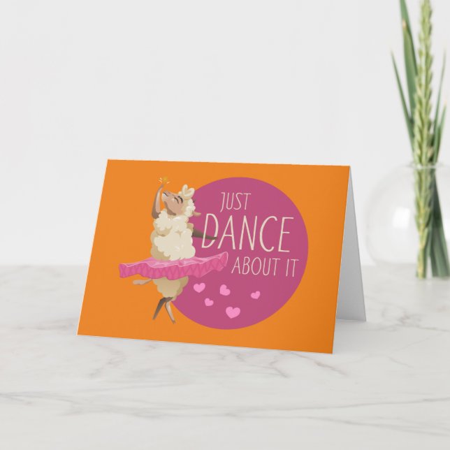 Funny Sheep Message - Dance about It 1 Karte (Vorderseite)