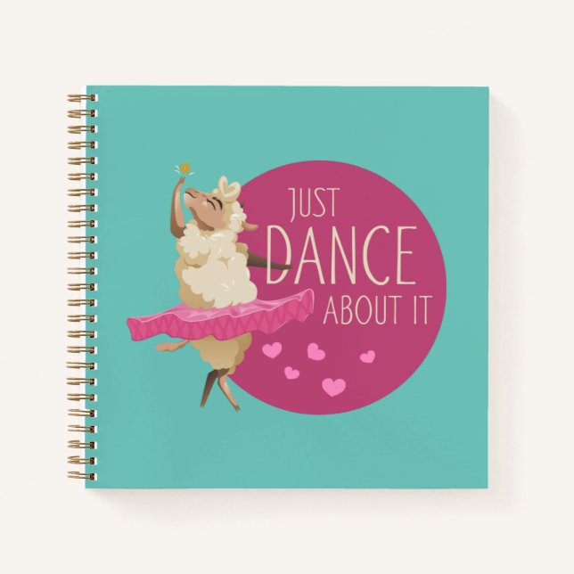 Funny Sheep Message - Dance about It 1 Notizbuch (Vorderseite)
