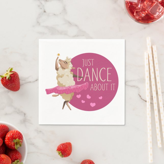 Funny Sheep Message - Dance about It 1 Serviette (Beispiel)