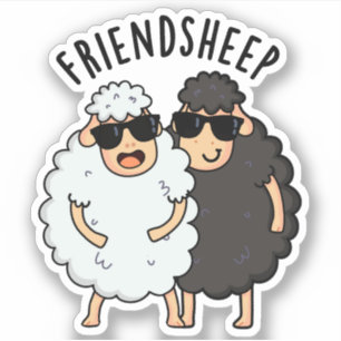 Funny Sheep Pun Aufkleber