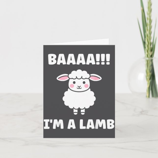 Funny Sheep Quote Baaah I'm A Lamb  Karte (Vorderseite)