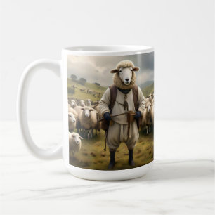 Funny Sheep Schäfer mit seiner Flock, Kaffeetasse