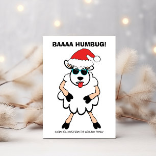 Funny Sheep Scrooge Baa Humbug Weihnachten