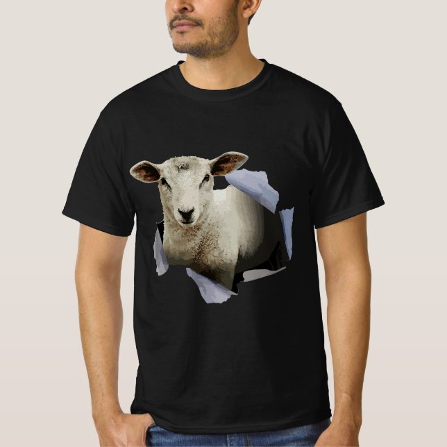 Funny Sheep T, Sheep Lover , Farm Animal  T-Shirt (Vorderseite)
