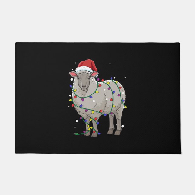 Funny Sheep Weihnachten | Geschenk des Weihnachtsm Fußmatte (Vorderseite)