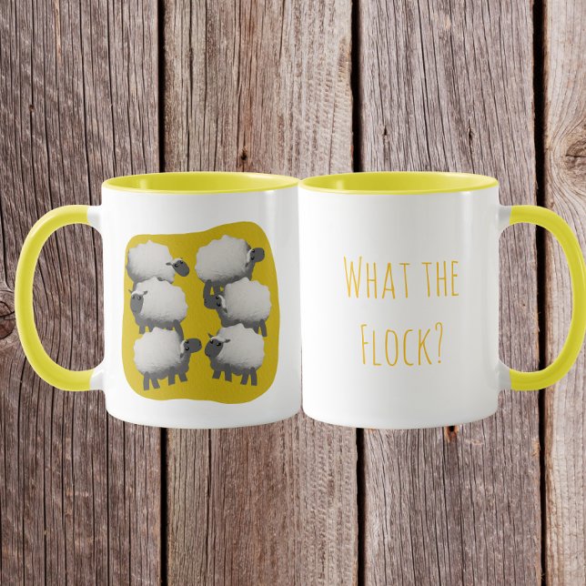 Funny Sheep “What the Flock? Tasse (Von Creator hochgeladen)