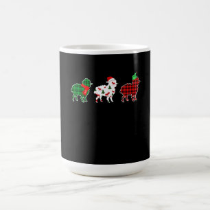 Funny Sheep Xmas Red Pläd Gift Verwandlungstasse