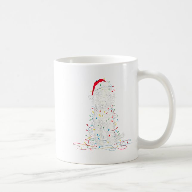 Funny Sheepadoodle Christmas Graphics Dog Lights L Kaffeetasse (Rechts)