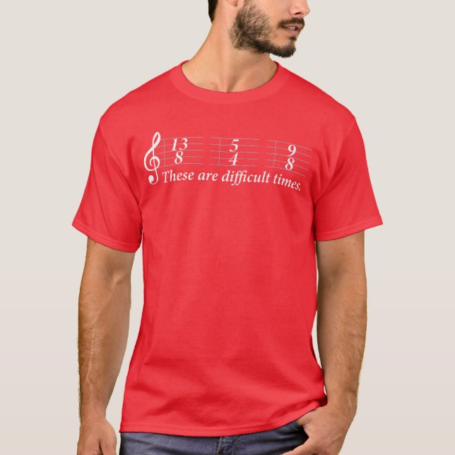Funny Sheet Music for Musicianhese are Difficultim T-Shirt (Vorderseite)