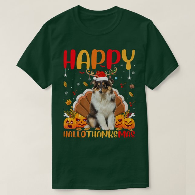 Funny Sheltie Dog Lover Happy Sheltie HelloThanksM T-Shirt (Design vorne)