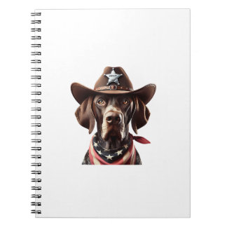 Funny Sheriff Hundeshirt German Pointer Dog Mama w Notizblock