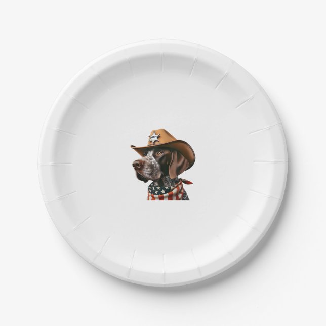 Funny Sheriff Hundeshirt German Pointer Dog Mama w Pappteller (Vorderseite)
