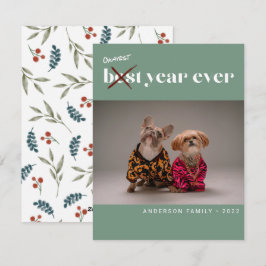 Funny Shest Bestes Jahr je Foto Neujahrstagung Feiertagskarte