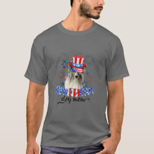 Funny Shetland Sheepdog trägt Sonnenbrille USA Fla T-Shirt