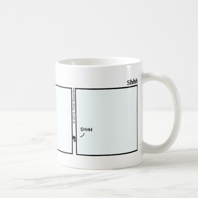 Funny Shhh Stickman Tasse - 123 (Rechts)