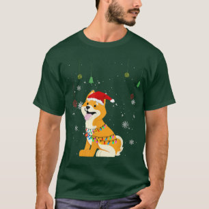 Funny Shiba Inu Hund Weihnachtsmannmütze Weihnacht T-Shirt