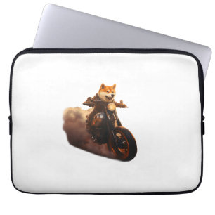 Funny , Shiba Inu, Motorrad, Hund, Puppe, Männer, Laptopschutzhülle