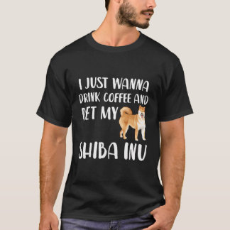 Funny Shiba Inu und Coffee Lover Geschenk Idee Hun T-Shirt