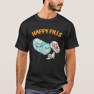 Funny Shih Tzu Happy Pills Dog Lover T-Shirt