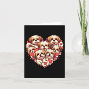 Funny Shih Tzu Heart Valentine Shih Tzu Womens Men Karte