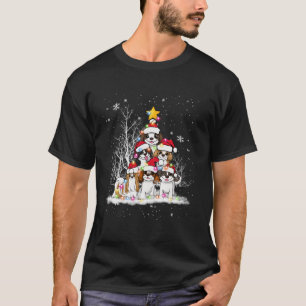 Funny Shih Tzu Tree Lights Gabe Hund Lover für Chr T-Shirt