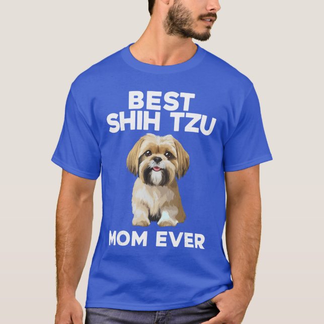 Funny Shihzu Mom Design for Women Girls Dog Lover  T-Shirt (Vorderseite)