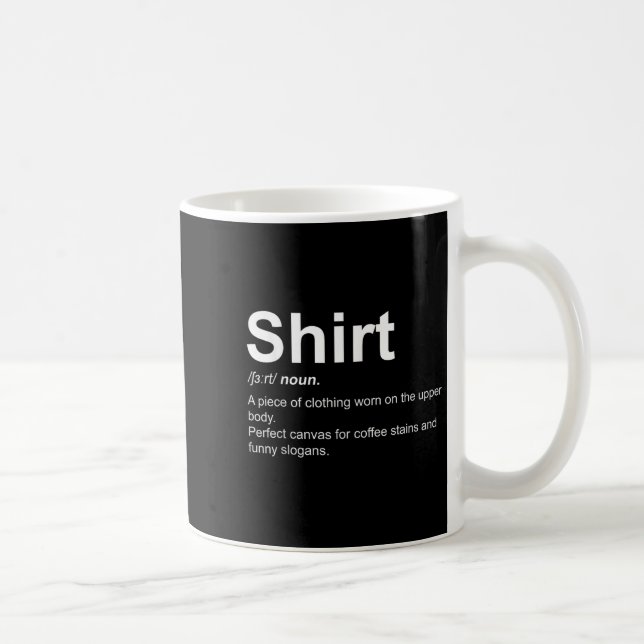 Funny Shirt Definition Quirky Definition Design Kaffeetasse (Rechts)