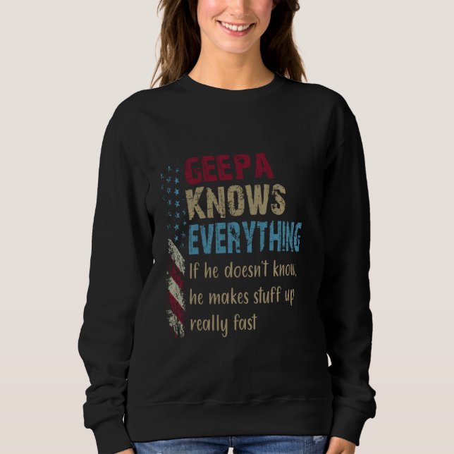 Funny Shirt Geepa Know Alles - Opa Geschenk (Vorderseite)