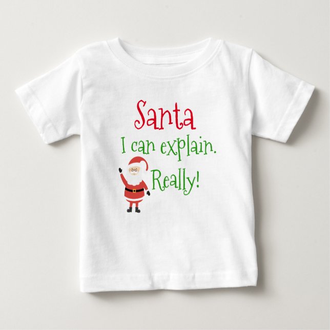 Funny Shirt - "Santa, ich kann erklären. Wirklich! (Vorderseite)