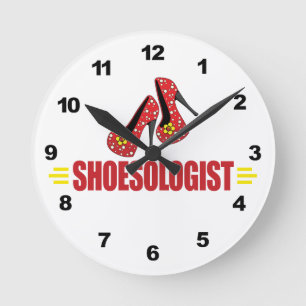 Funny Shoes Runde Wanduhr