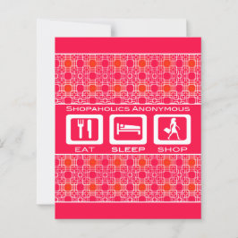 Funny Shopaholic Girl's Weekend Einladung