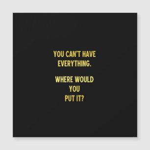 Funny Shopping Hoarding Joke Magnetkarte