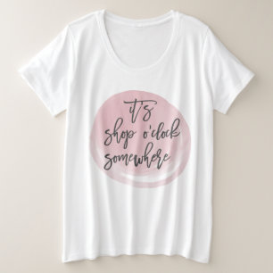 Funny Shopping Zitat Moderne handgeschriebene Typo Große Größe T-Shirt