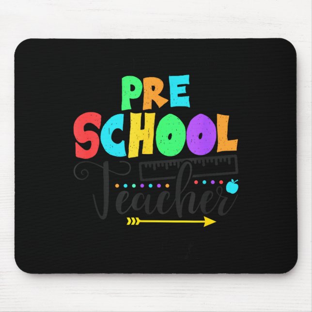 Funny Short School Teacher Quote Saying Pre School Mousepad (Vorne)