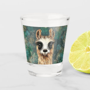 Funny Shot Glass mit Curious Baby Llama Schnapsglas