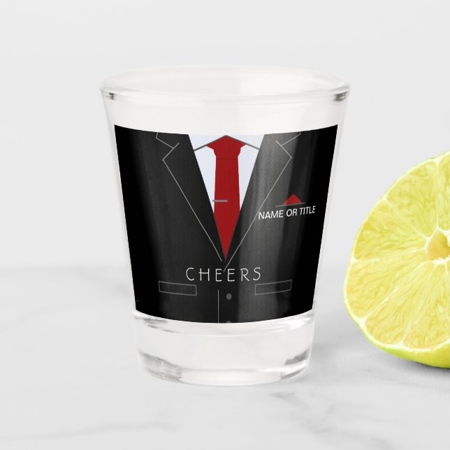 Funny Shot Glass Personalisiert Name Business Anzu Schnapsglas (Vorderseite)