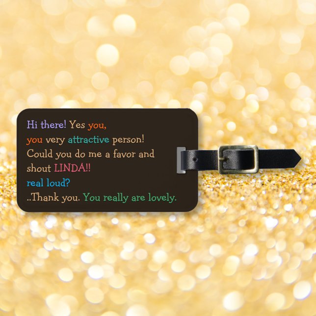 Funny Shout Mein Name Spaß Custom Travel Luggage Gepäckanhänger (Funny Shout My Name Humor Custom Travel Luggage Luggage Tag)